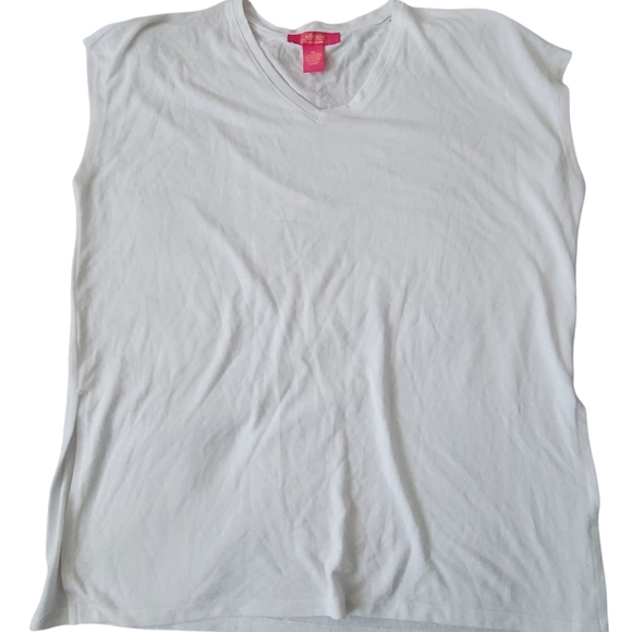 Catherine Malandrino Womens Textured Knit Blouse, White, XS Oversized - Picture 2 of 3